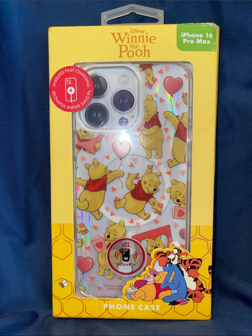 Disney Winnie the Pooh and Hearts iPhone 16 Pro Max Case
